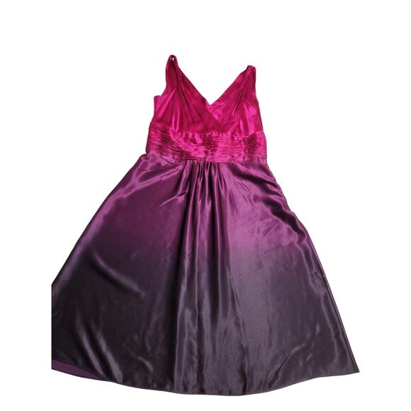 Ann Taylor Pink Purple Ombre Silk Dress - Size 2 - Picture 1 of 6